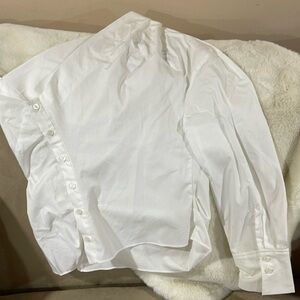 zara one shoulder shirt